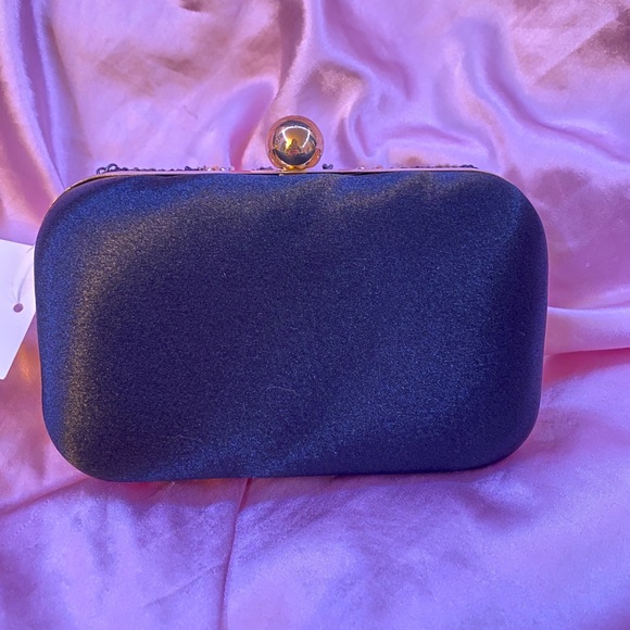 VINTAGE Beaded NEW WITH TAGS Black and Gold Purse - Picture 3 of 6